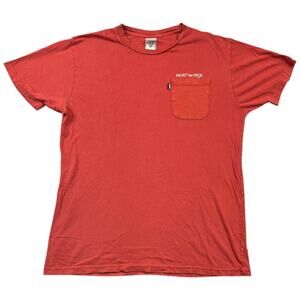 RIPNDIP Must Be Nice Graphic Pocket T Shirt Orange-Red Size L